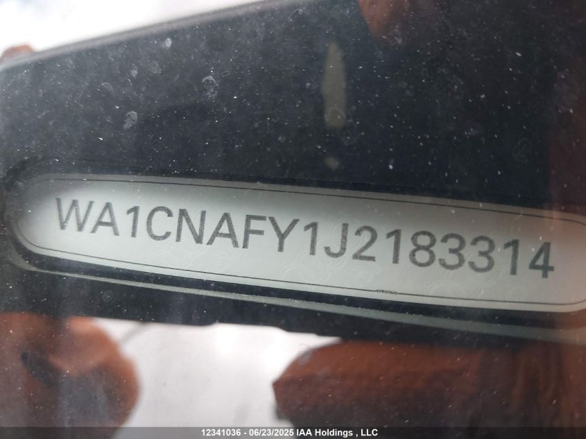 2018 Audi Q5 Prestige VIN: WA1CNAFY1J2183314 Lot: 12341036