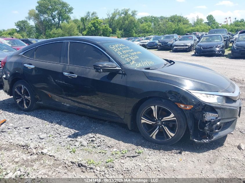 2018 Honda Civic Touring VIN: 2HGFC1F97JH107610 Lot: 12341415