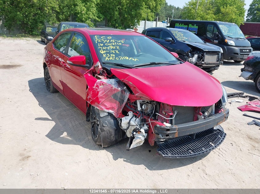 2T1BURHE8GC744902 2016 Toyota Corolla S auction photo 1