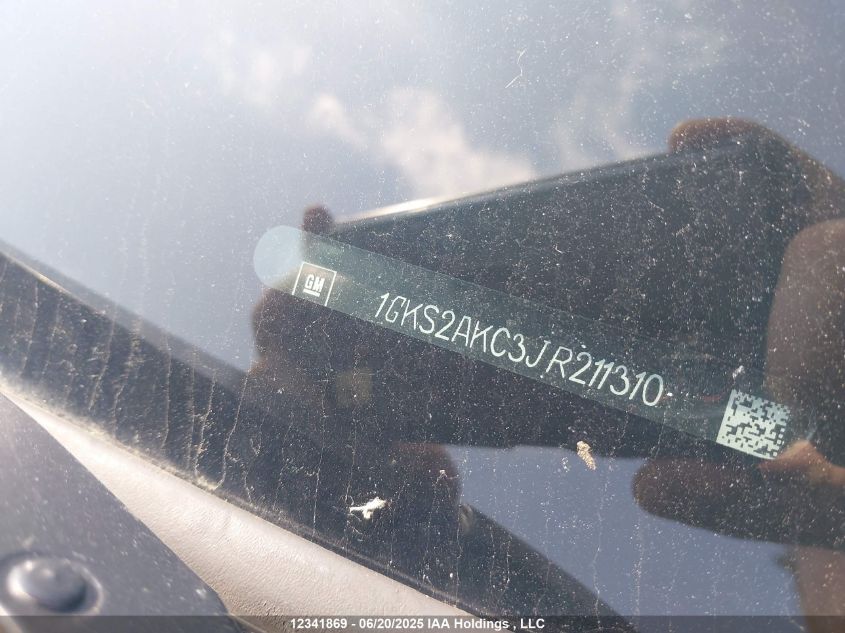 2018 GMC Yukon Sle VIN: 1GKS2AKC3JR211310 Lot: 12341869