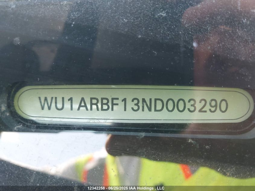 2022 Audi Rs Q8 4.0T VIN: WU1ARBF13ND003290 Lot: 12342258