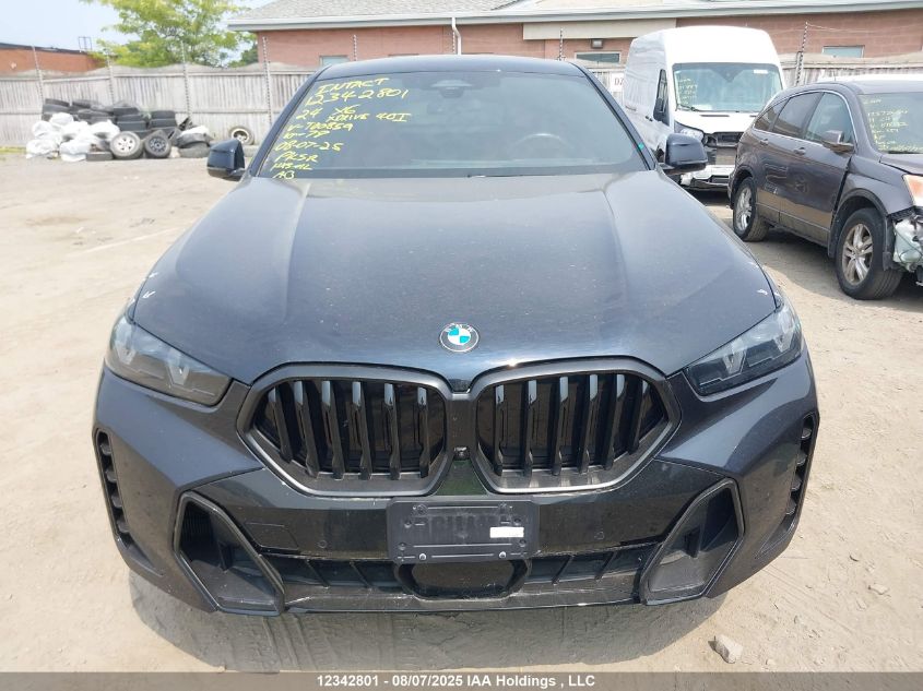 2024 BMW X6 xDrive40I VIN: 5UX33EX09R9T00859 Lot: 12342801