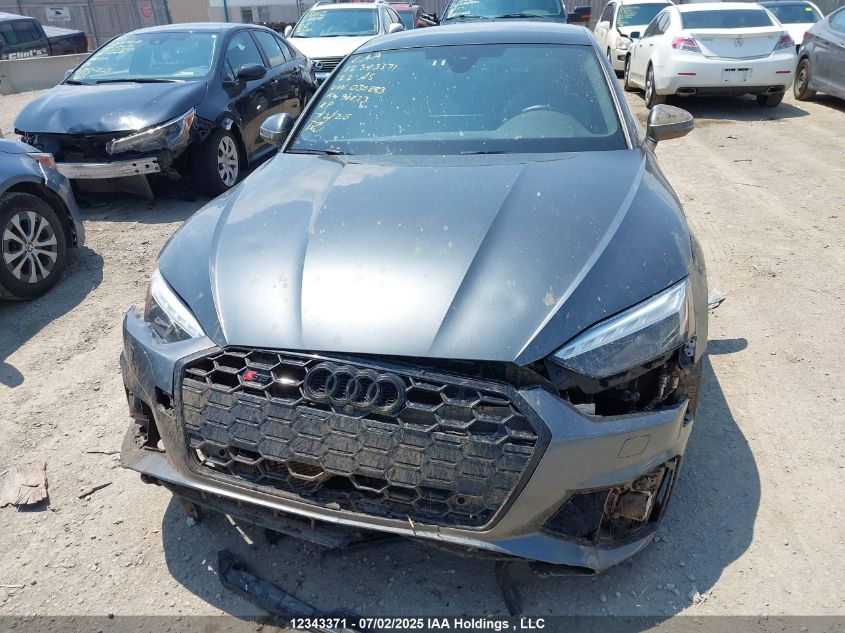 2022 Audi S5 Prestige VIN: WAUB4CF51NA030883 Lot: 12343371