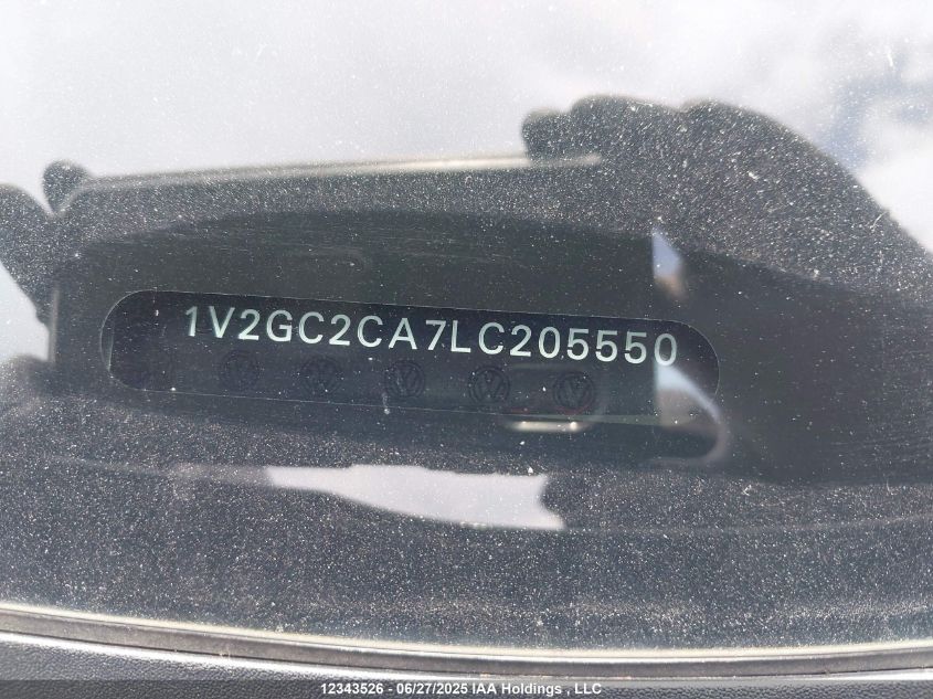 2020 Volkswagen Atlas Cross Sport S VIN: 1V2GC2CA7LC205550 Lot: 12343526