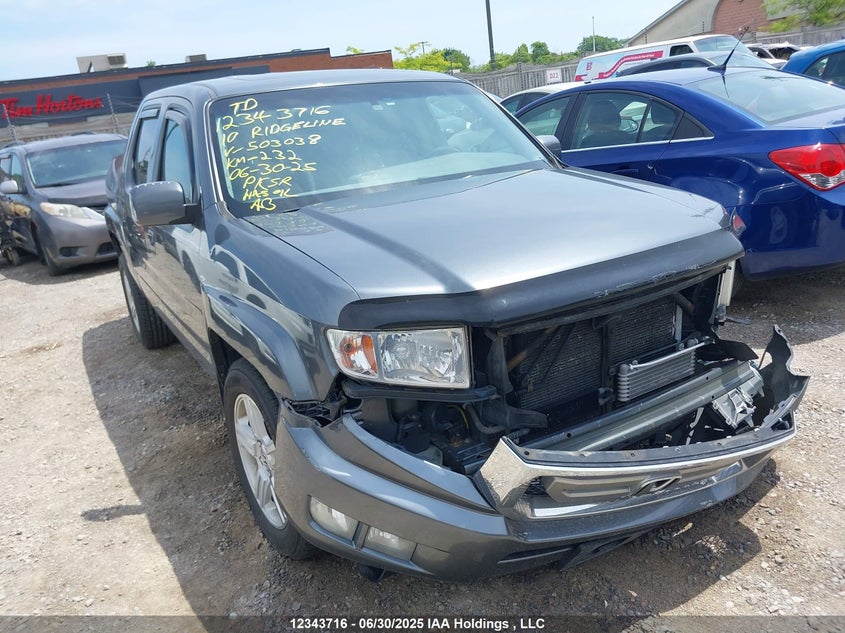 5FPYK1F57AB503038 2010 Honda Ridgeline Ex-L/Vp auction photo 1