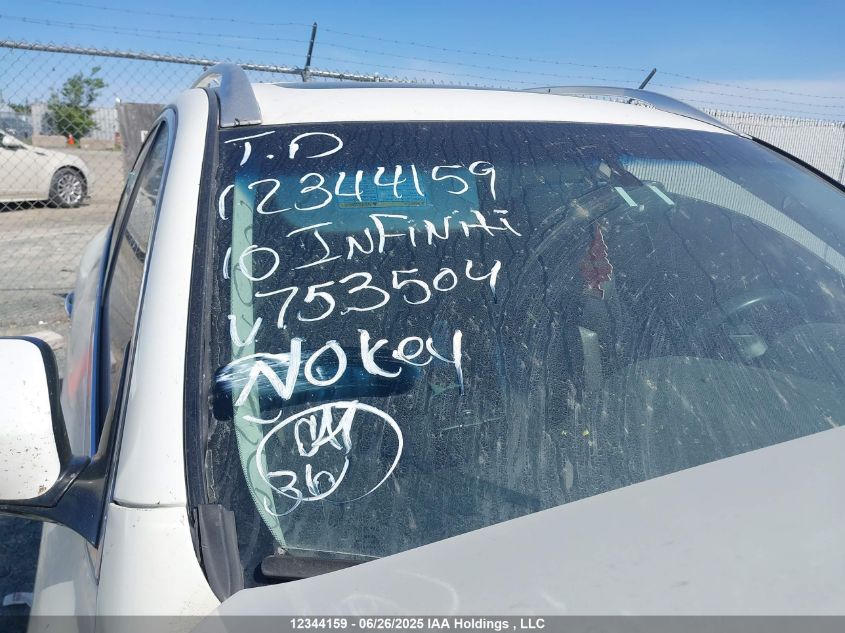 2010 Infiniti Ex35 Journey VIN: JN1AJ0HR8AM753504 Lot: 12344159