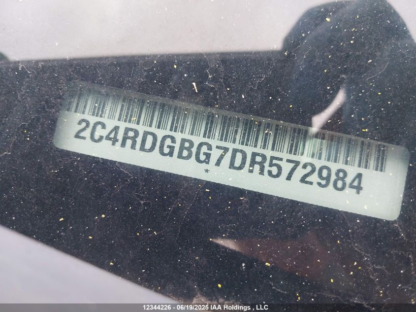 2013 Dodge Grand Caravan Se/Sxt VIN: 2C4RDGBG7DR572984 Lot: 12344226