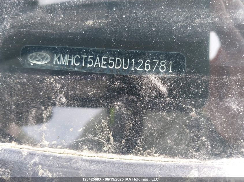 2013 Hyundai Accent Gl VIN: KMHCT5AE5DU126781 Lot: 12342568X