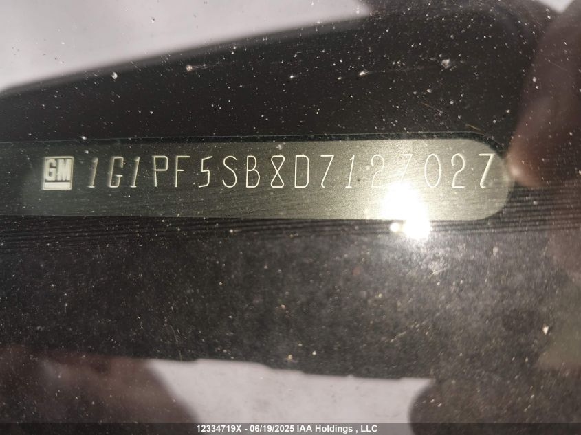 2013 Chevrolet Cruze Lt Turbo VIN: 1G1PF5SB8D7127027 Lot: 12334719X