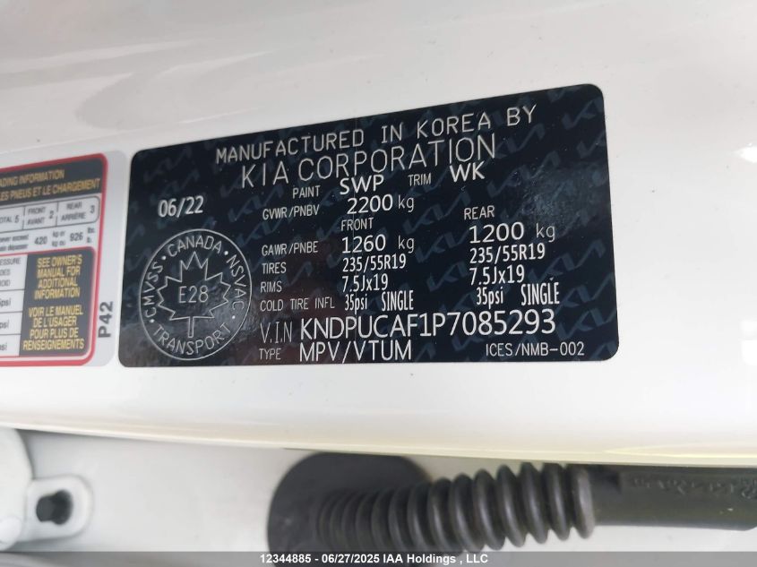 2023 Kia Sportage Lx/X-Line VIN: KNDPUCAF1P7085293 Lot: 12344885