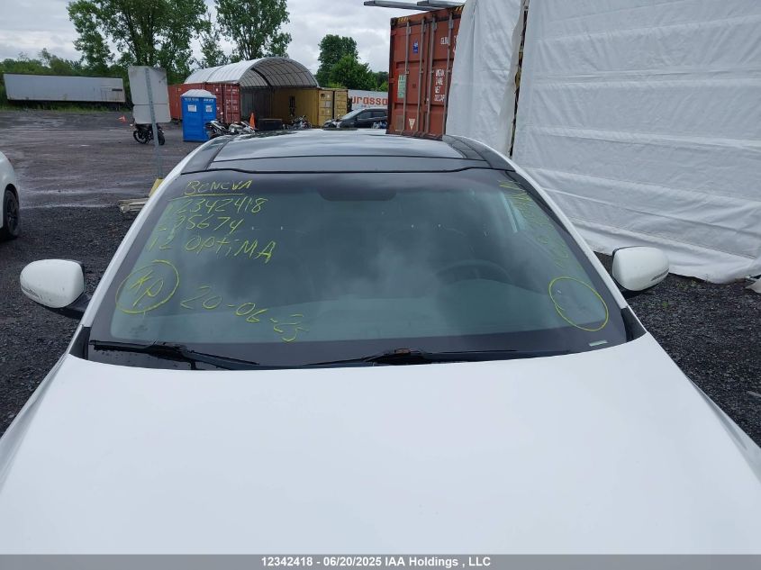 2012 Kia Optima Ex/Ex Luxury/Ex+ VIN: KNAGN4A72C5295674 Lot: 12342418X