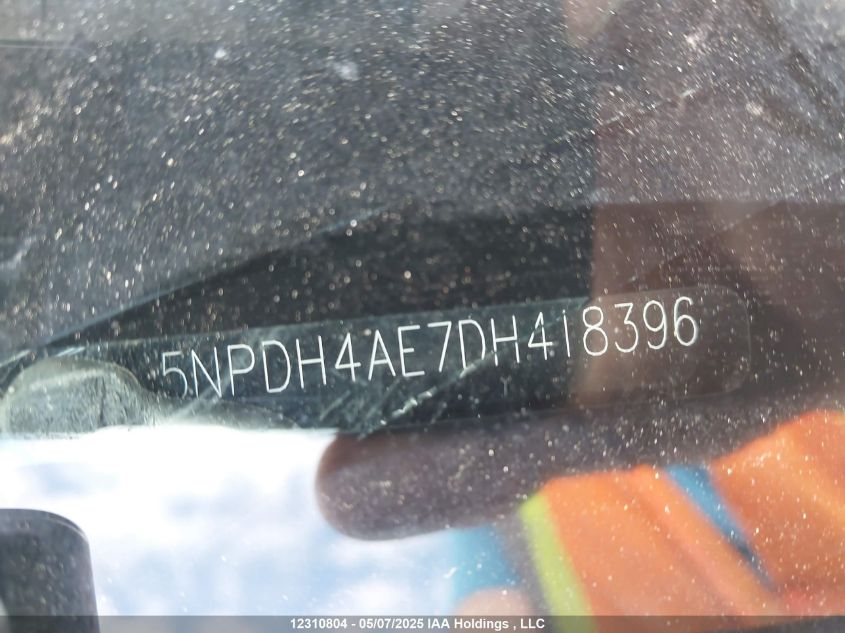 2013 Hyundai Elantra Gl VIN: 5NPDH4AE7DH418396 Lot: 12310804X