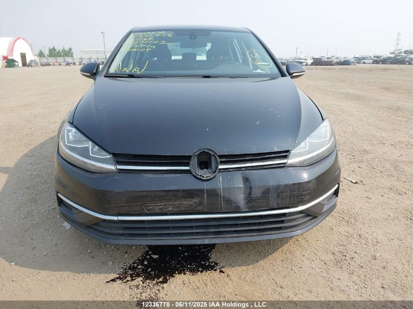 2018 Volkswagen Golf 1.8 Tsi Comfortline/1.8 Tsi Highline/1.8 Tsi Trendline VIN: 3VWG17AU9JM272063 Lot: 12336778X