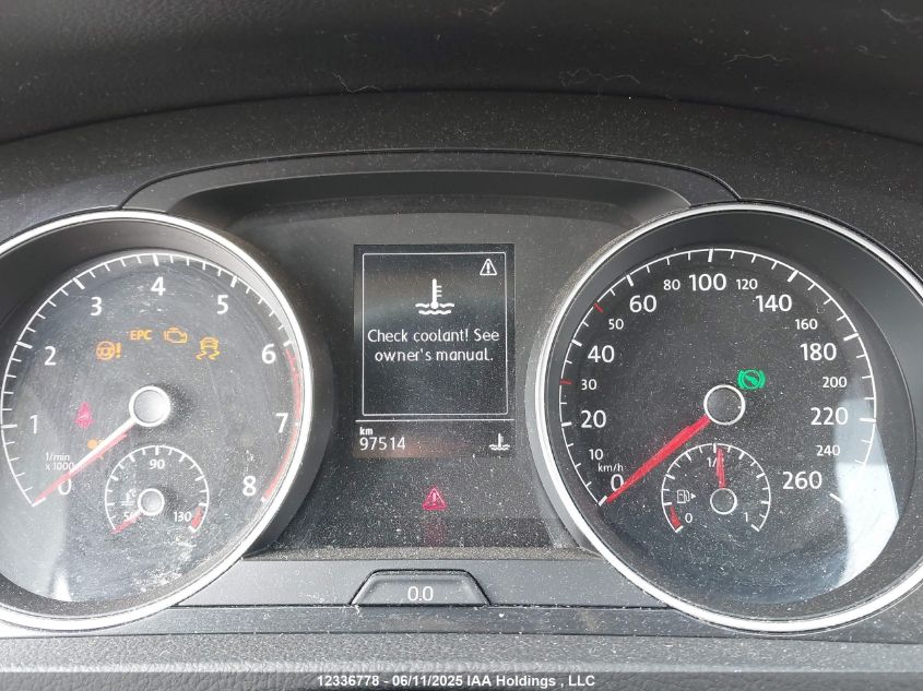 2018 Volkswagen Golf 1.8 Tsi Comfortline/1.8 Tsi Highline/1.8 Tsi Trendline VIN: 3VWG17AU9JM272063 Lot: 12336778X