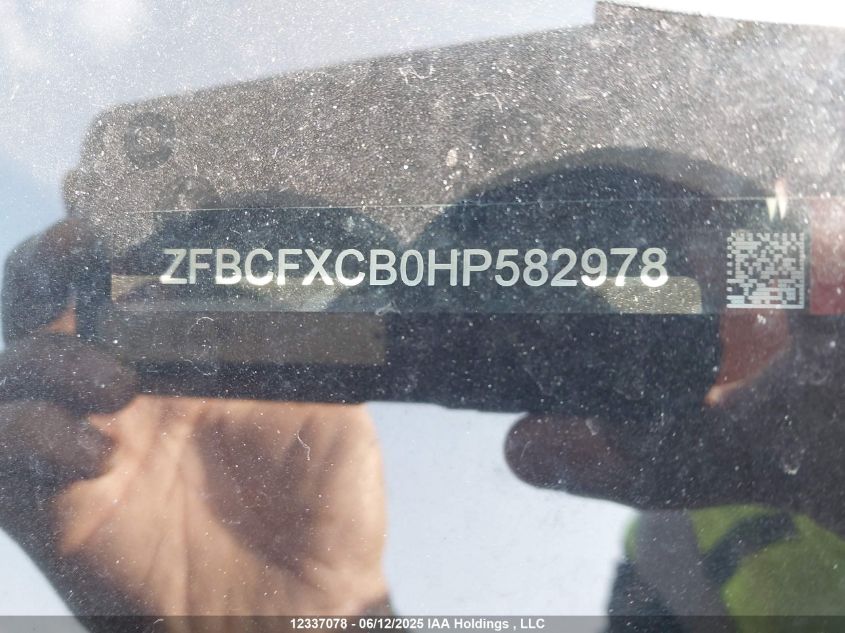 2017 Fiat 500X Trekking VIN: ZFBCFXCB0HP582978 Lot: 12337078X