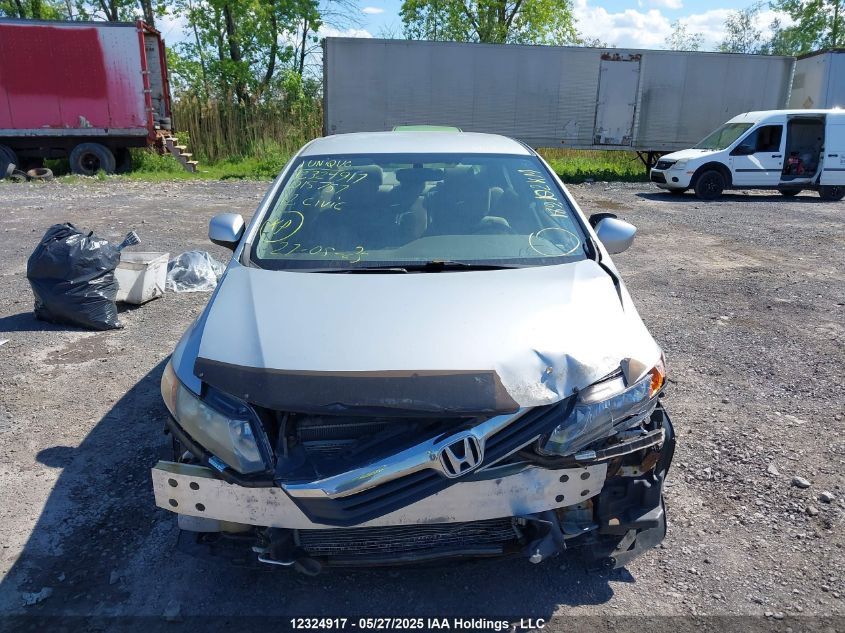 2012 Honda Civic Lx VIN: 2HGFB2E42CH015757 Lot: 12324917X