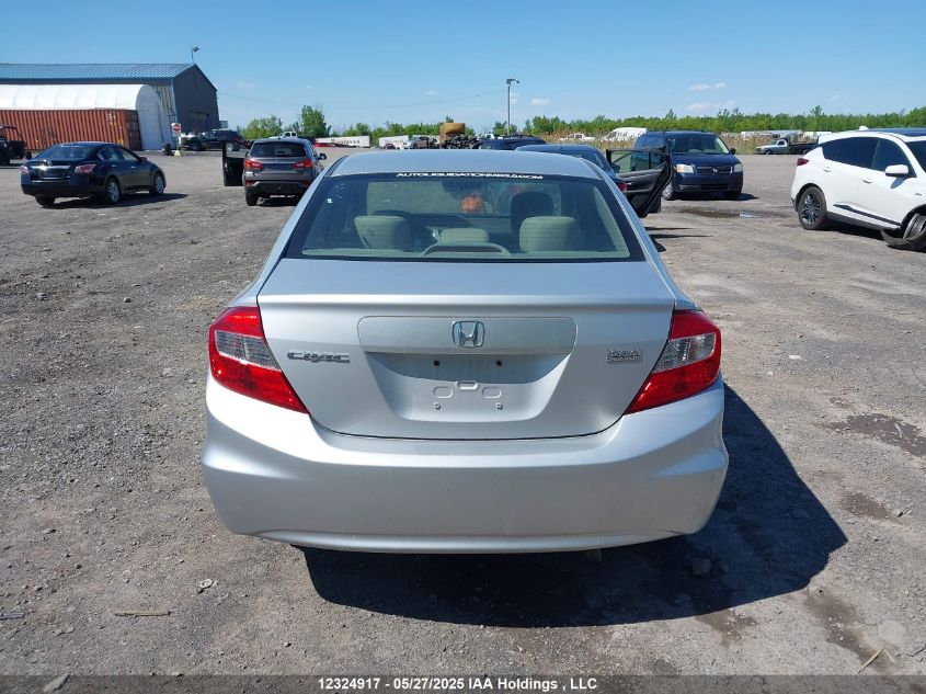 2012 Honda Civic Lx VIN: 2HGFB2E42CH015757 Lot: 12324917X