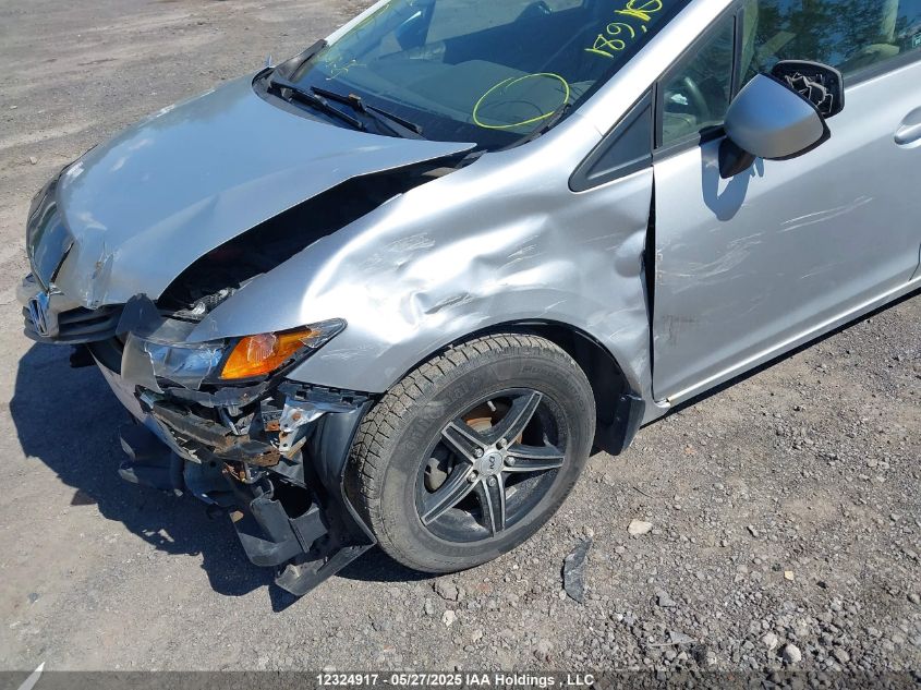 2012 Honda Civic Lx VIN: 2HGFB2E42CH015757 Lot: 12324917X