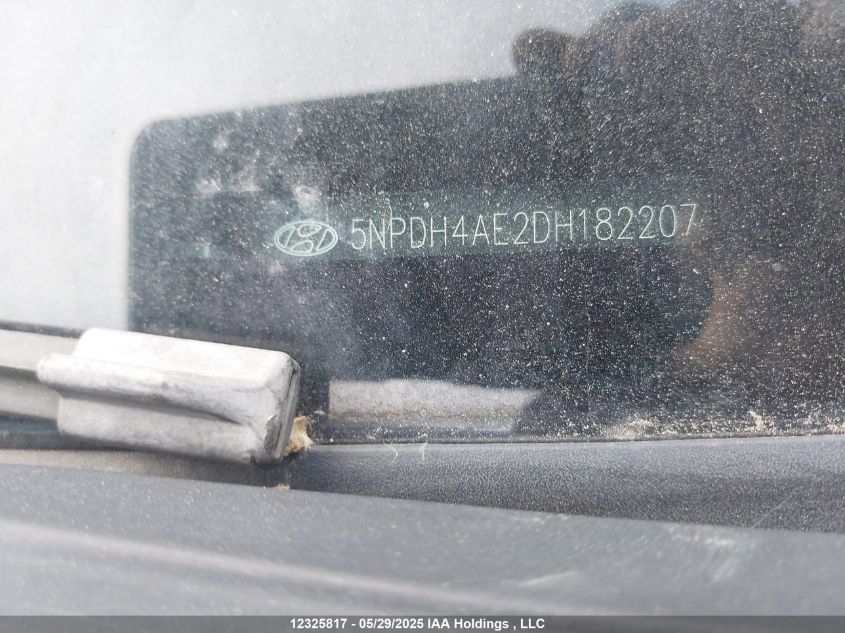 2013 Hyundai Elantra Gls VIN: 5NPDH4AE2DH182207 Lot: 12325817X