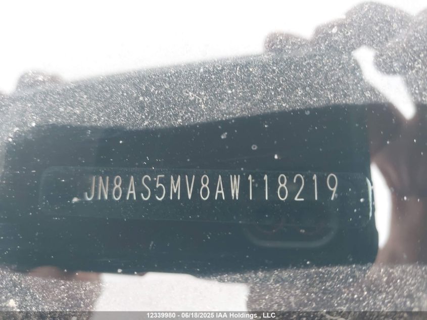 2010 Nissan Rogue Sl VIN: JN8AS5MV8AW118219 Lot: 12339980X