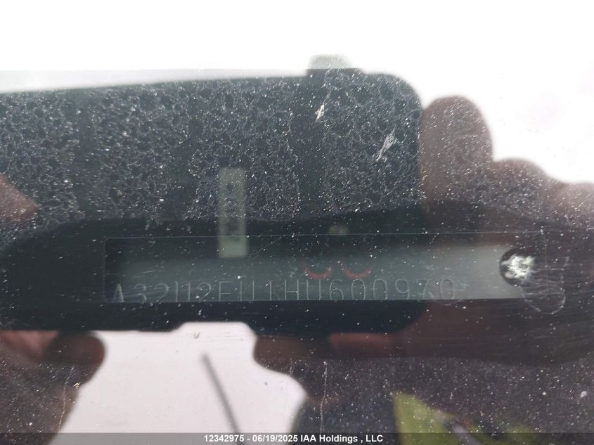 2017 Mitsubishi Lancer Es/Se Anniversary Edition/Se Black Edition/Se Ltd VIN: JA32U2FU1HU600970 Lot: 12342975X