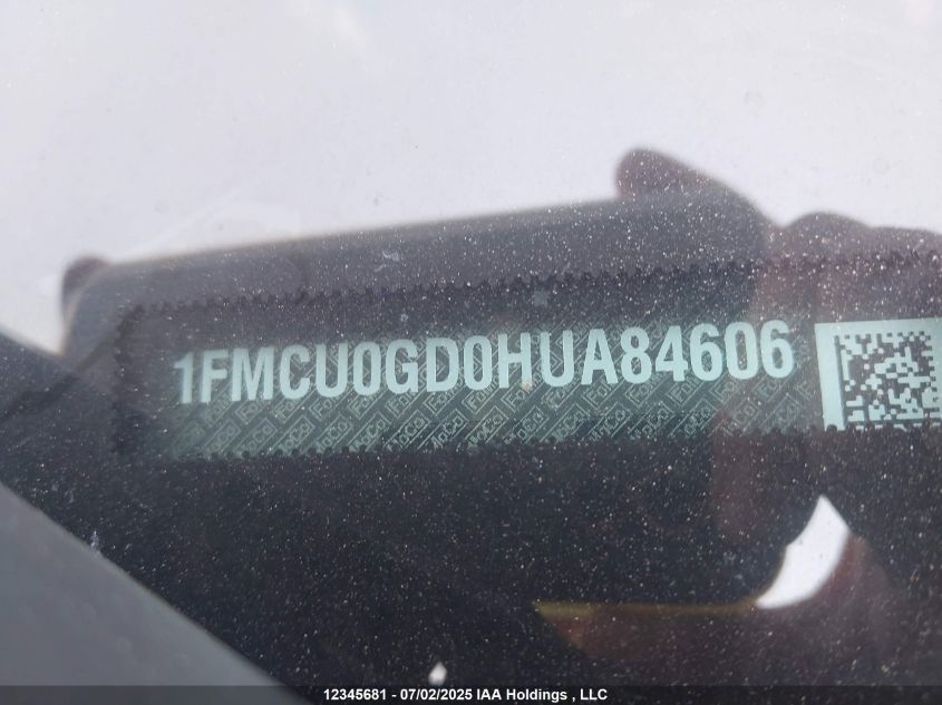 2017 Ford Escape Se VIN: 1FMCU0GD0HUA84606 Lot: 12345681