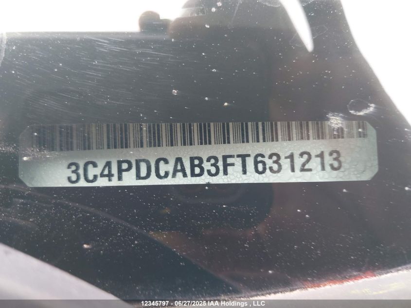 2015 Dodge Journey VIN: 3C4PDCAB3FT631213 Lot: 12345797