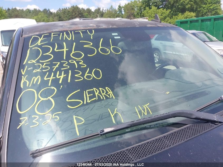 2008 GMC Sierra 1500 Sle/Slt/Wt VIN: 2GTEK133781257393 Lot: 12346366