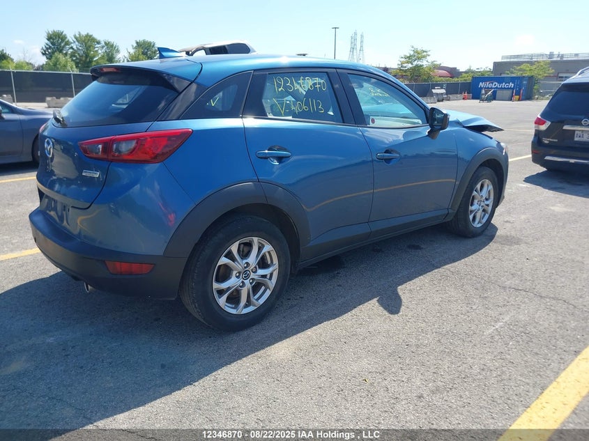 Vin: jm1dkdc75k0406113, lot: 2721228, mazda cx-3 touring 20194