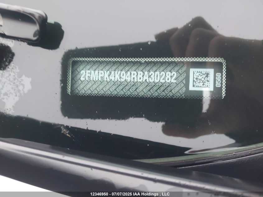 2024 Ford Edge Titanium VIN: 2FMPK4K94RBA30282 Lot: 12346950