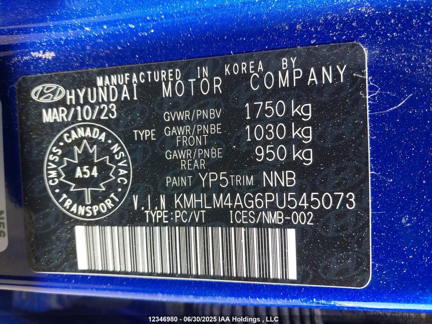 KMHLM4AG6PU545073 2023 HYUNDAI ELANTRA photo no. 9
