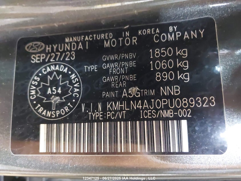 KMHLN4AJ0PU089323 2023 HYUNDAI ELANTRA photo no. 19