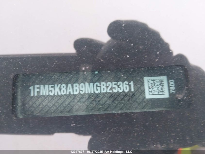 2021 Ford Explorer Police Interceptor VIN: 1FM5K8AB9MGB25361 Lot: 12347677