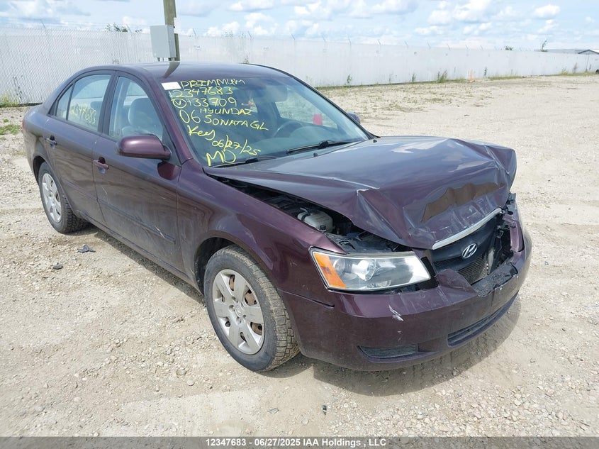 5NPET46C56H133709 2006 Hyundai Sonata Gl auction photo 1