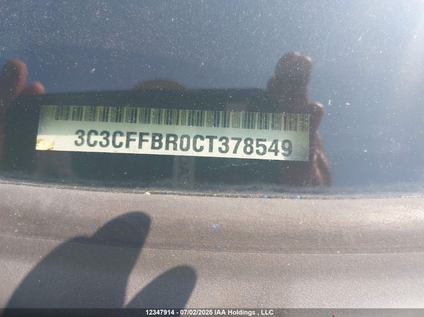 2012 Fiat 500 Sport VIN: 3C3CFFBR0CT378549 Lot: 12347914