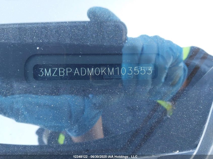 2019 Mazda Mazda3 Gt VIN: 3MZBPADM0KM103553 Lot: 12348122