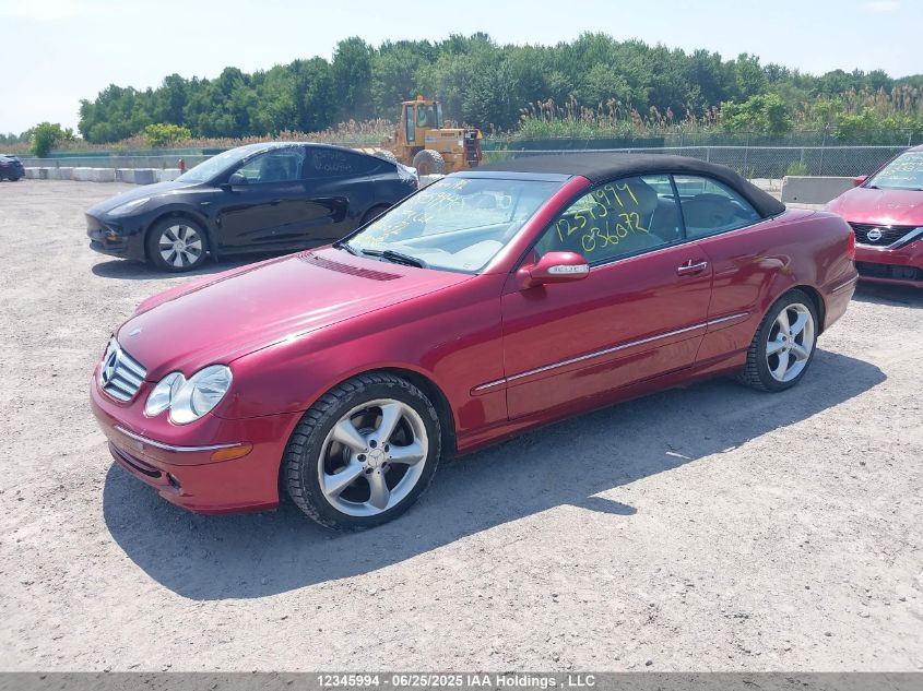 2005 Mercedes-Benz Clk 320 VIN: WDBTK65GX5T036072 Lot: 12345994X