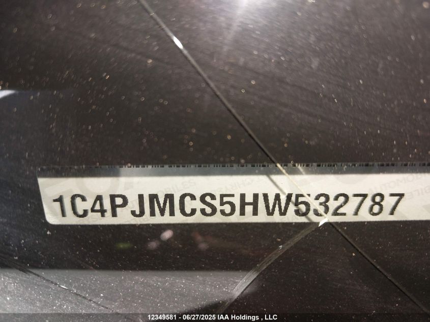 2017 Jeep Cherokee Latitude VIN: 1C4PJMCS5HW532787 Lot: 12349581