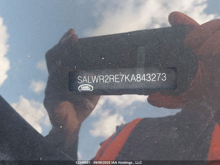 2019 Land Rover Range Rover Sport Supercharged Dynamic VIN: SALWR2RE7KA843273 Lot: 12349681