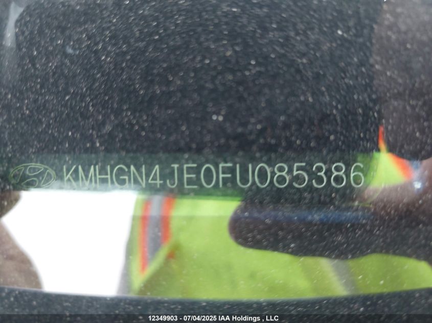 2015 Hyundai Genesis 3.8 Luxury VIN: KMHGN4JE0FU085386 Lot: 12349903