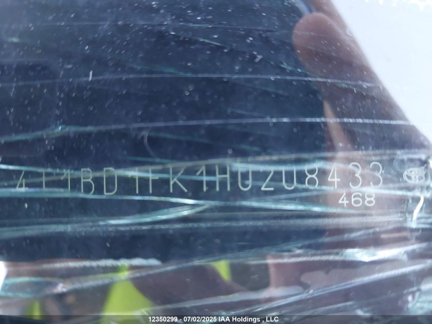 2017 Toyota Camry Hybrid Xle VIN: 4T1BD1FK1HU208433 Lot: 12350299