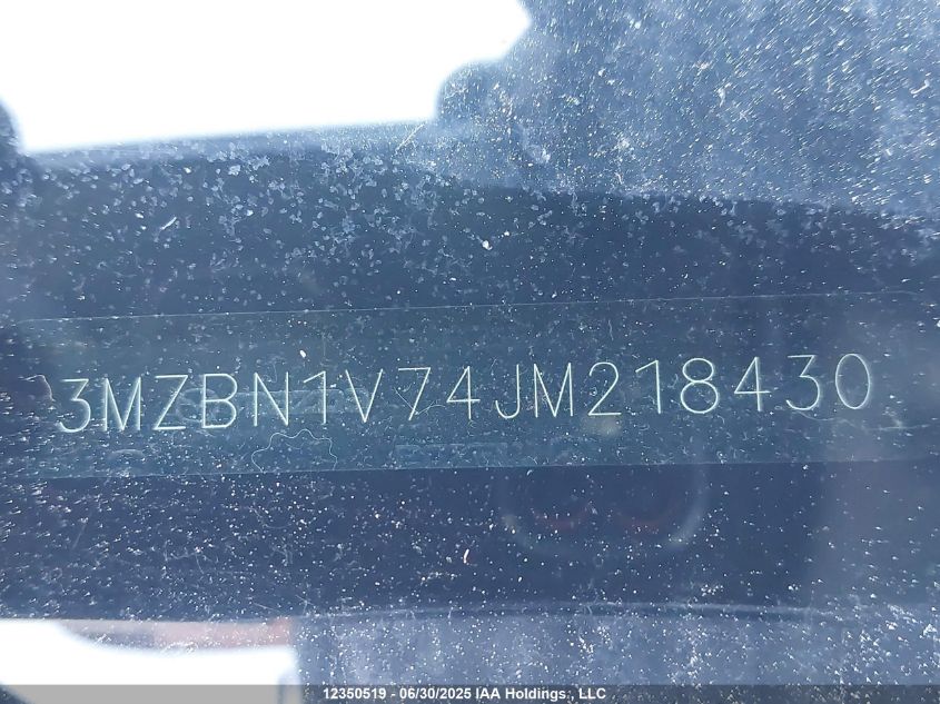 2018 Mazda Mazda3 50Th Anniversary Edition/Gs/Se VIN: 3MZBN1V74JM218430 Lot: 12350519