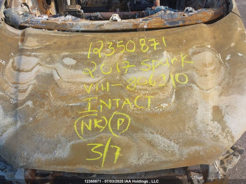 2017 Chevrolet Spark VIN: KL8CD6SA4HC806310 Lot: 12350871