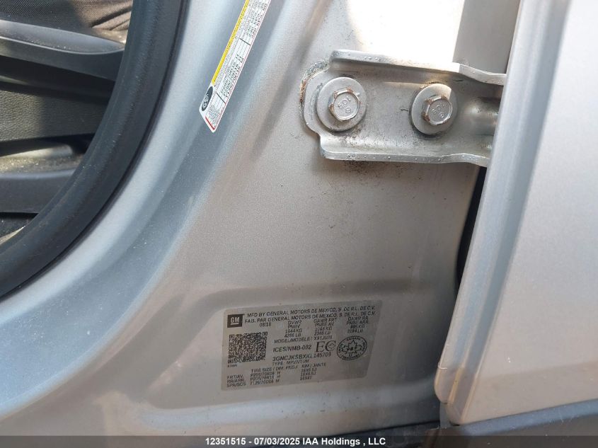 2019 Chevrolet Trax Ls VIN: 3GNCJKSBXKL145709 Lot: 12351515