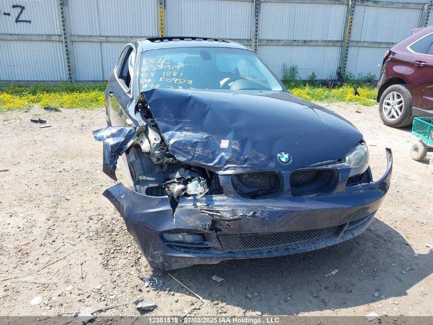 2008 BMW 128 I VIN: WBAUP73518VF09512 Lot: 12351519