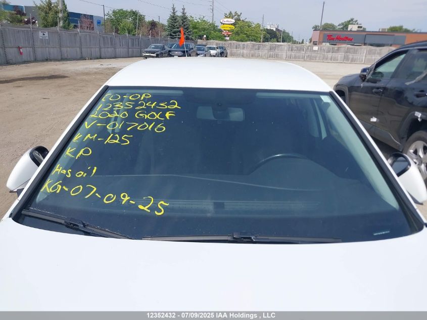 2020 Volkswagen Golf VIN: 3VWG57AU9LM017016 Lot: 12352432