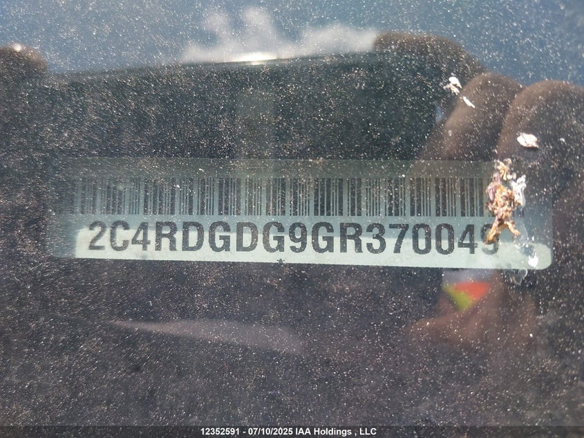 2C4RDGDG9GR370049 2016 DODGE CARAVAN photo no. 19