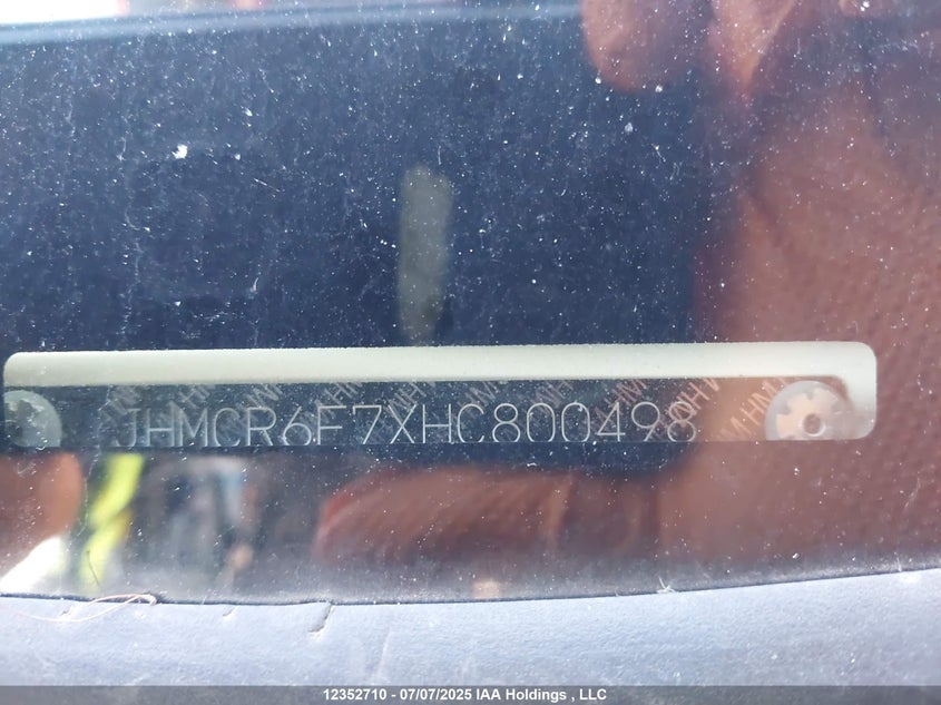 2017 Honda Accord Touring Hybrid VIN: JHMCR6F7XHC800498 Lot: 12352710