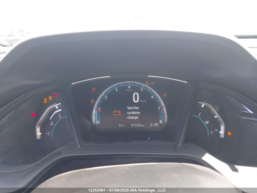 2020 Honda Civic VIN: 2HGFC2F5XLH006521 Lot: 12353061