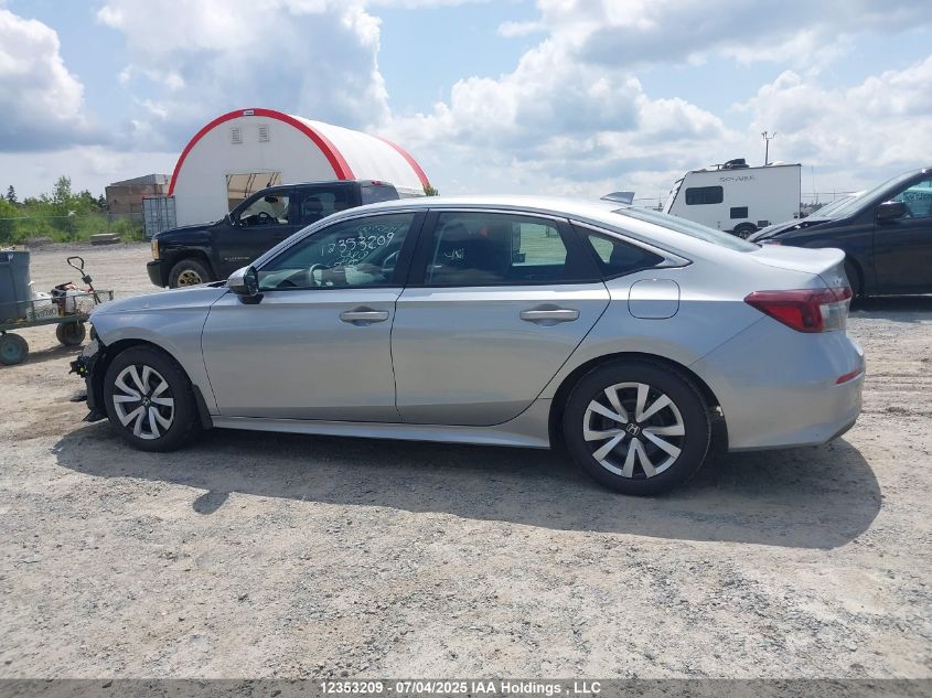 2025 Honda Civic Lx VIN: 2HGFE2F27SH107109 Lot: 12353209